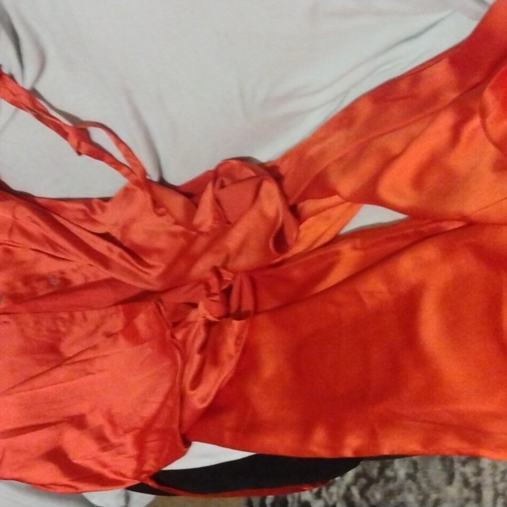 Samantha Black Orange 2 Piece Suit